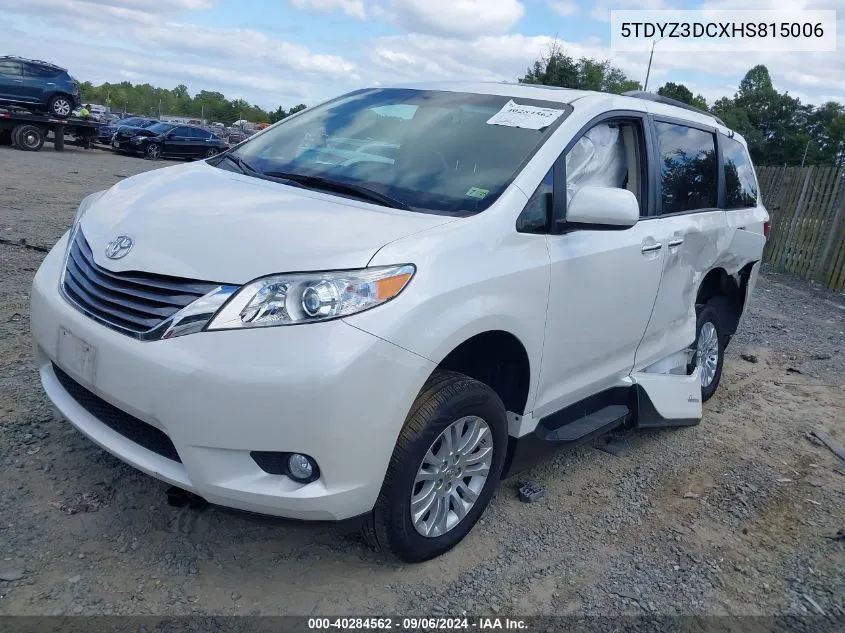 5TDYZ3DCXHS815006 2017 Toyota Sienna Xle Premium 8 Passenger