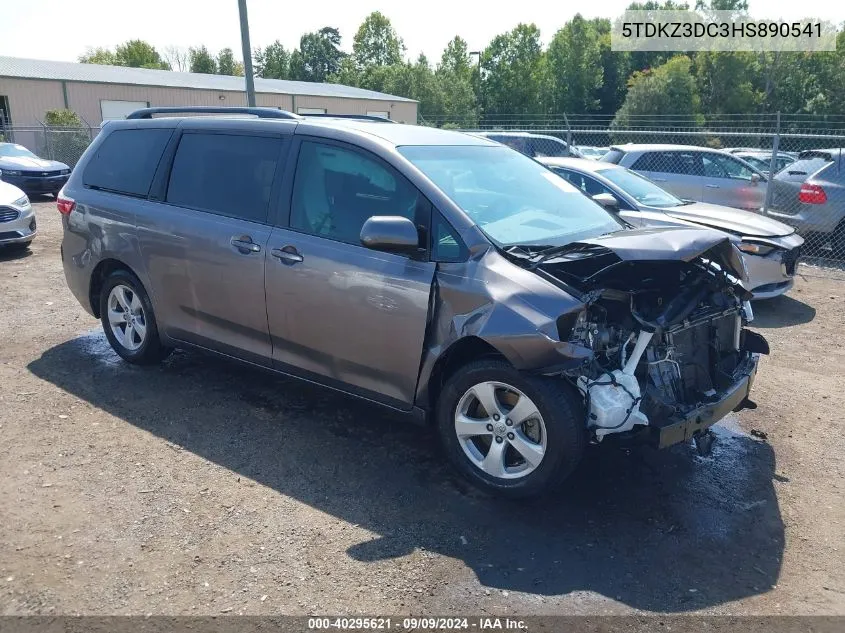 5TDKZ3DC3HS890541 2017 Toyota Sienna Le 8 Passenger