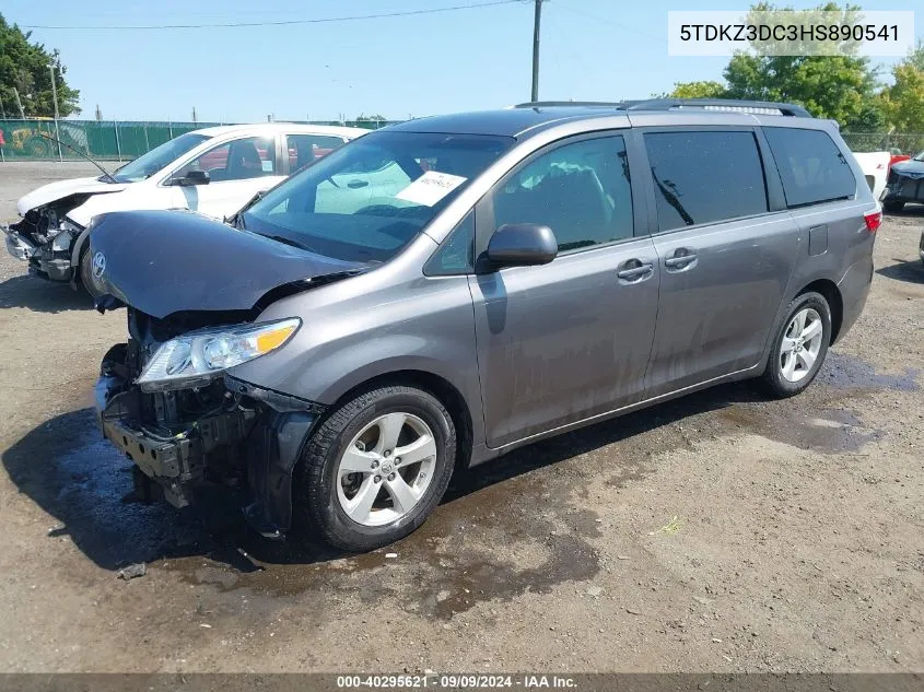 2017 Toyota Sienna Le 8 Passenger VIN: 5TDKZ3DC3HS890541 Lot: 40295621