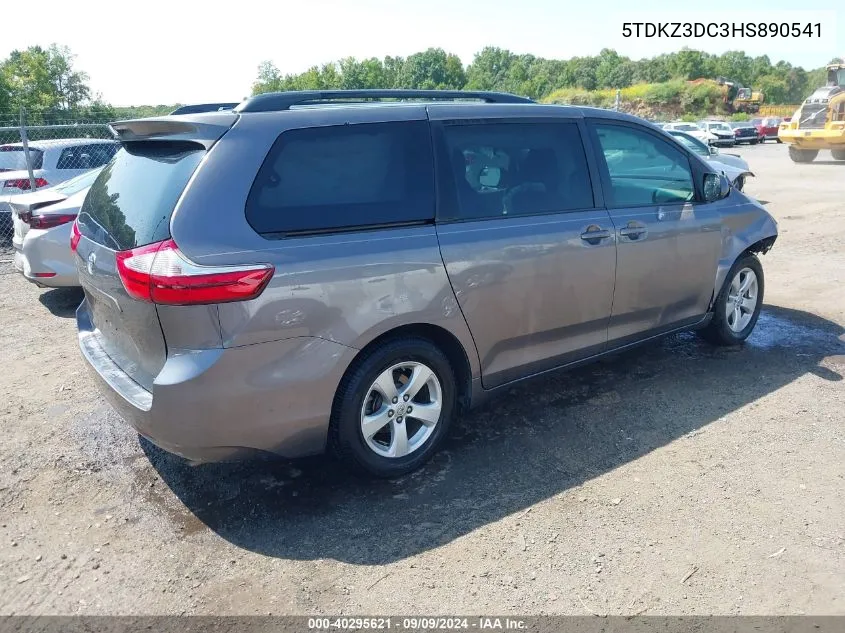 2017 Toyota Sienna Le 8 Passenger VIN: 5TDKZ3DC3HS890541 Lot: 40295621