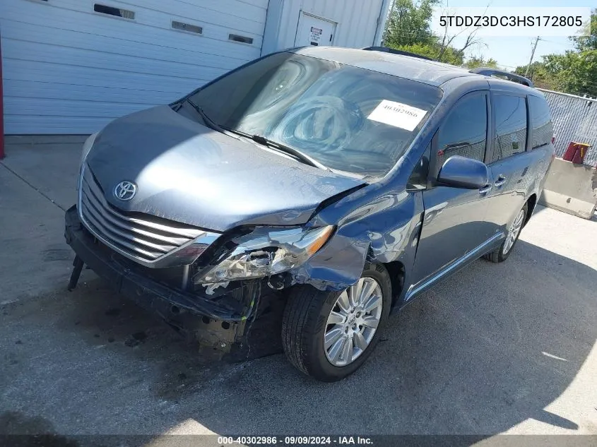 2017 Toyota Sienna Xle 7 Passenger VIN: 5TDDZ3DC3HS172805 Lot: 40302986