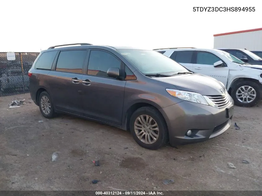 2017 Toyota Sienna Xle 8 Passenger VIN: 5TDYZ3DC3HS894955 Lot: 40312124