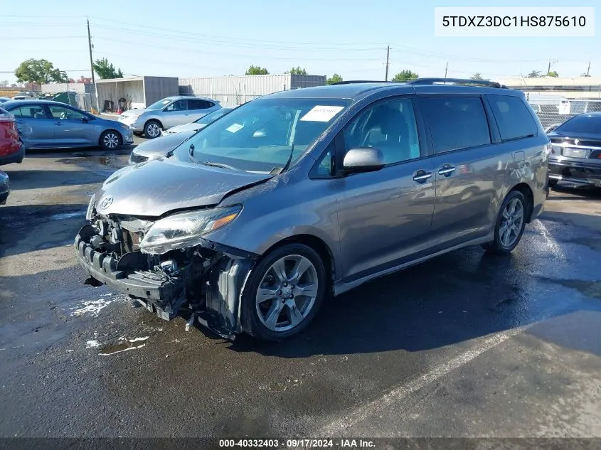 5TDXZ3DC1HS875610 2017 Toyota Sienna Se 8 Passenger