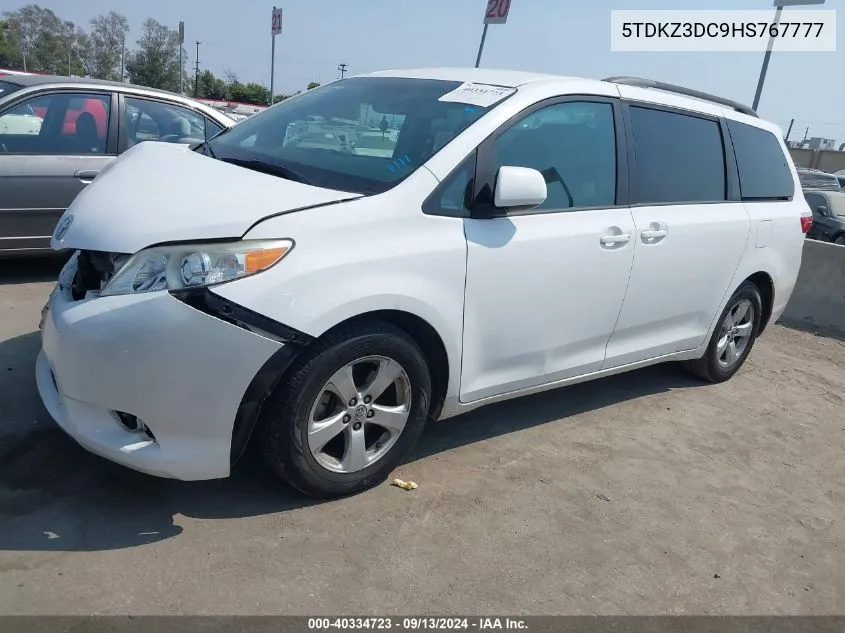 5TDKZ3DC9HS767777 2017 Toyota Sienna Le 8 Passenger