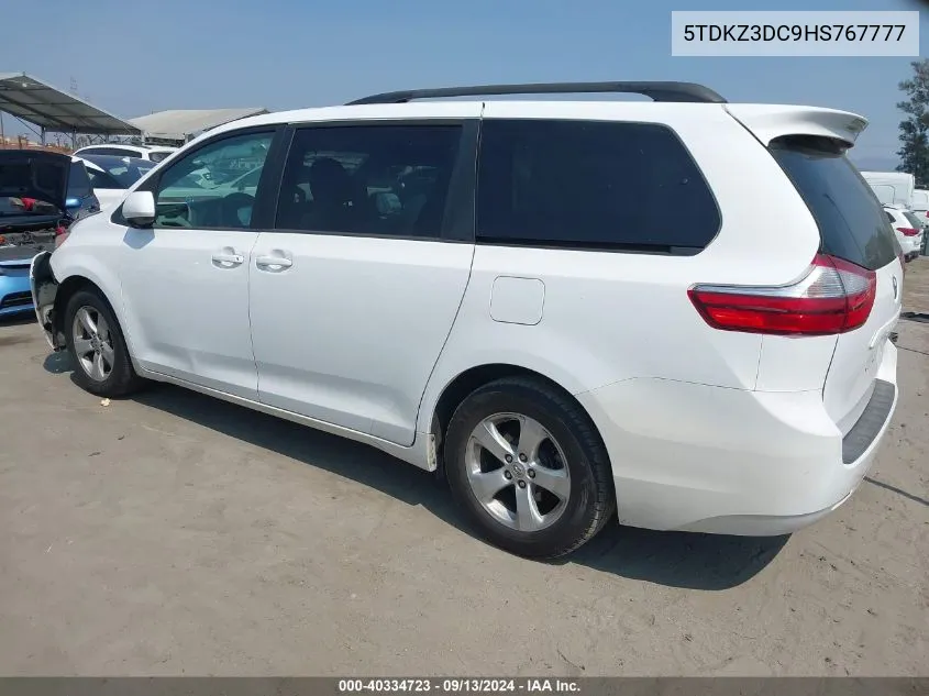 5TDKZ3DC9HS767777 2017 Toyota Sienna Le 8 Passenger