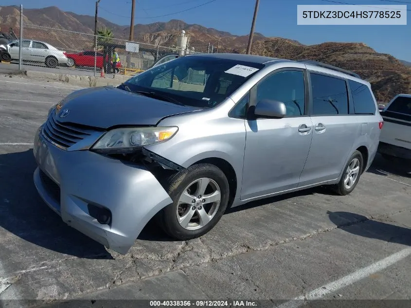 5TDKZ3DC4HS778525 2017 Toyota Sienna Le 8 Passenger