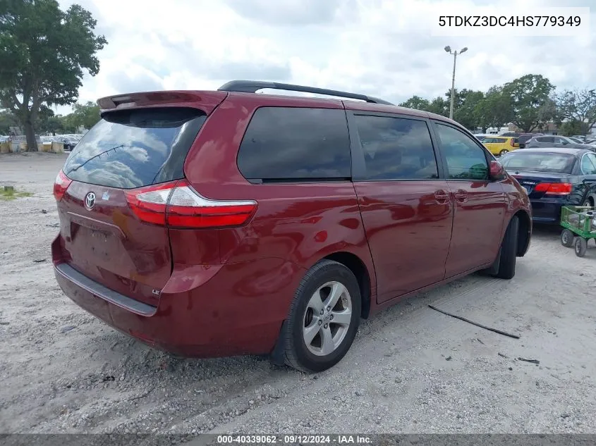 5TDKZ3DC4HS779349 2017 Toyota Sienna Le 8 Passenger