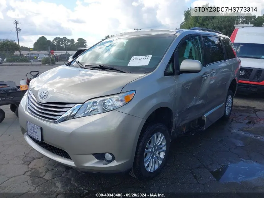 2017 Toyota Sienna Xle 8 Passenger VIN: 5TDYZ3DC7HS773314 Lot: 40343485