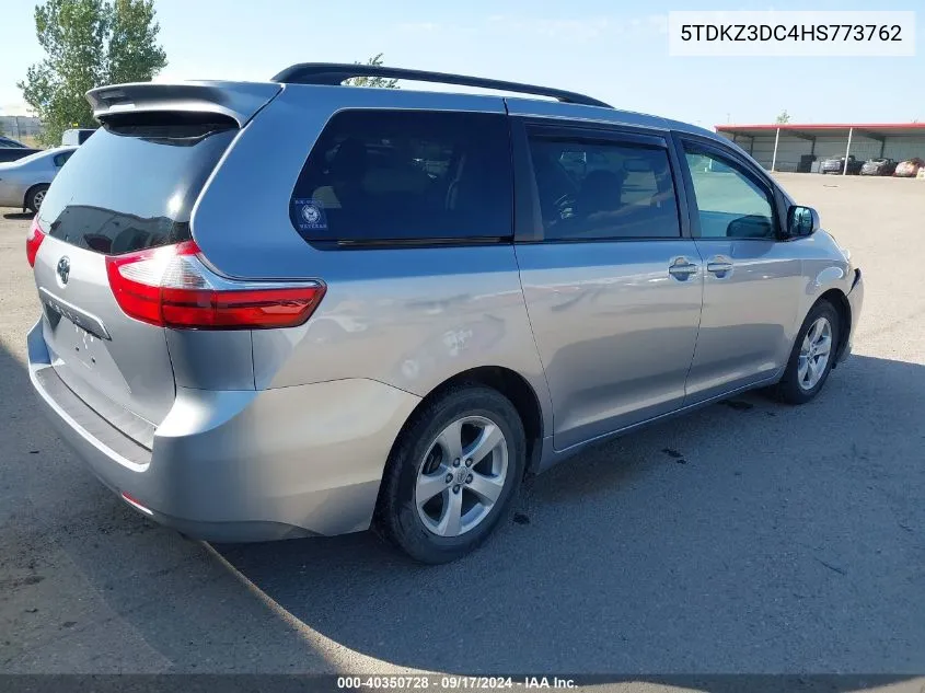 2017 Toyota Sienna Le 8 Passenger VIN: 5TDKZ3DC4HS773762 Lot: 40350728