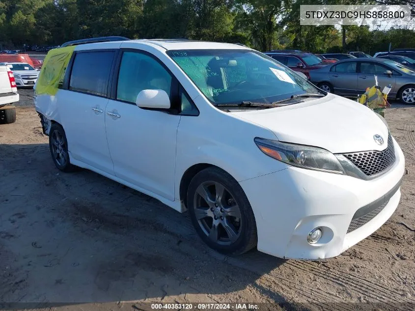 2017 Toyota Sienna Se VIN: 5TDXZ3DC9HS858800 Lot: 40353120