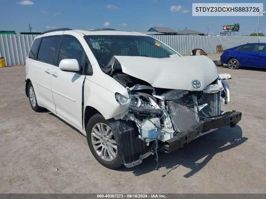 2017 Toyota Sienna Xle 8 Passenger VIN: 5TDYZ3DCXHS883726 Lot: 40367273