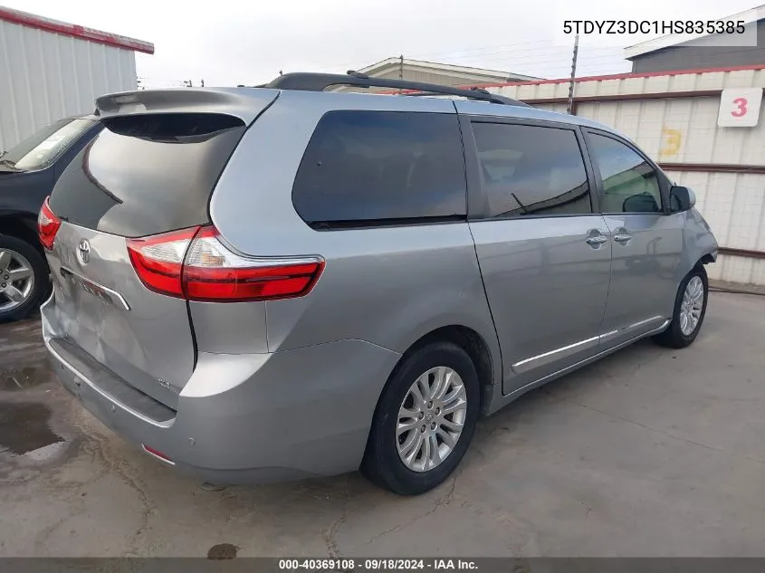 2017 Toyota Sienna Xle Auto Access Seat/Xle/Xle Premium/Limited/Limited Premium VIN: 5TDYZ3DC1HS835385 Lot: 40369108