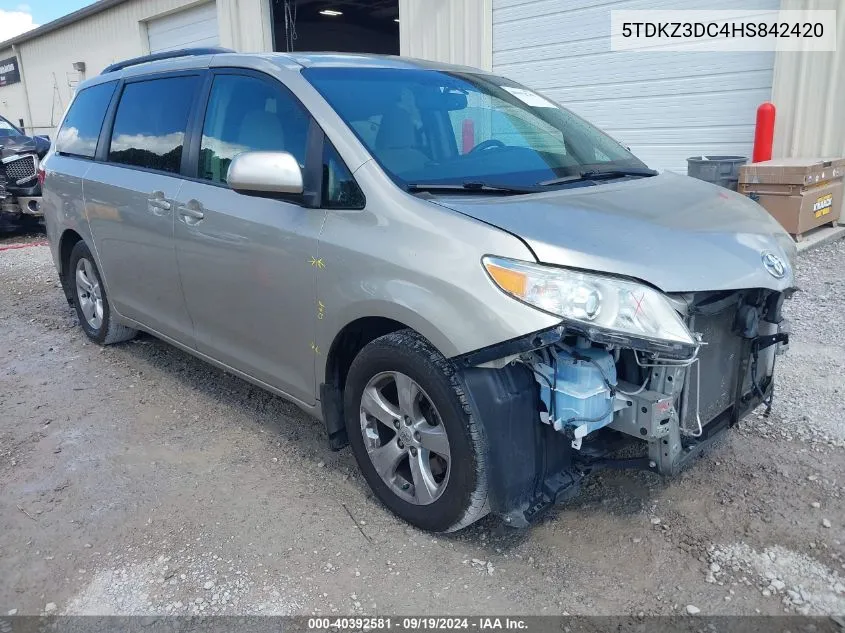 2017 Toyota Sienna Le 8 Passenger VIN: 5TDKZ3DC4HS842420 Lot: 40392581