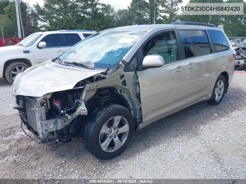 5TDKZ3DC4HS842420 2017 Toyota Sienna Le 8 Passenger