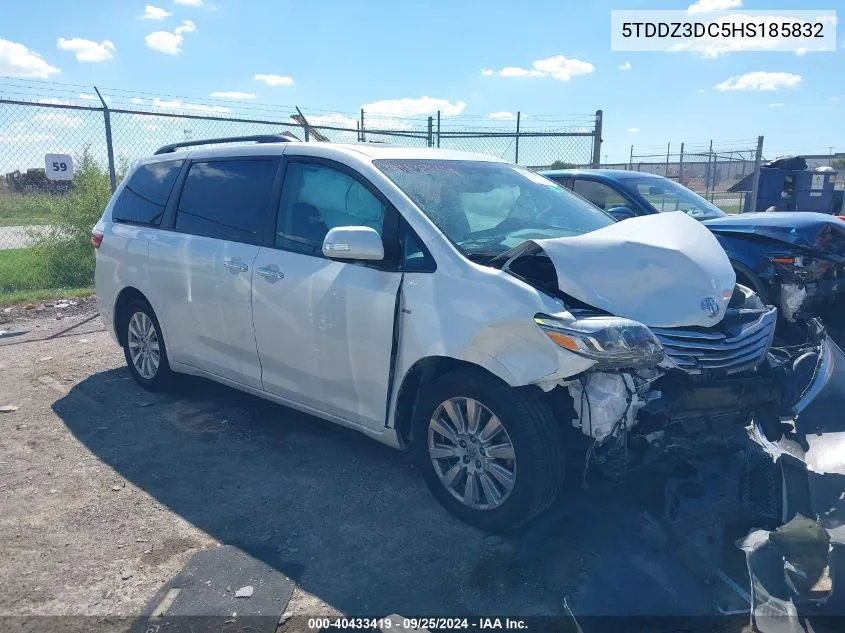 2017 Toyota Sienna Limited 7 Passenger VIN: 5TDDZ3DC5HS185832 Lot: 40433419