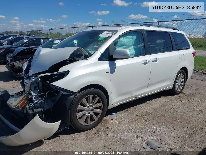 2017 Toyota Sienna Limited 7 Passenger VIN: 5TDDZ3DC5HS185832 Lot: 40433419