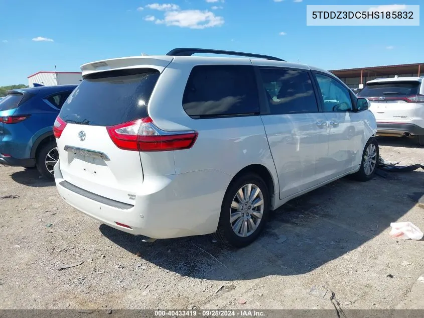 2017 Toyota Sienna Limited 7 Passenger VIN: 5TDDZ3DC5HS185832 Lot: 40433419