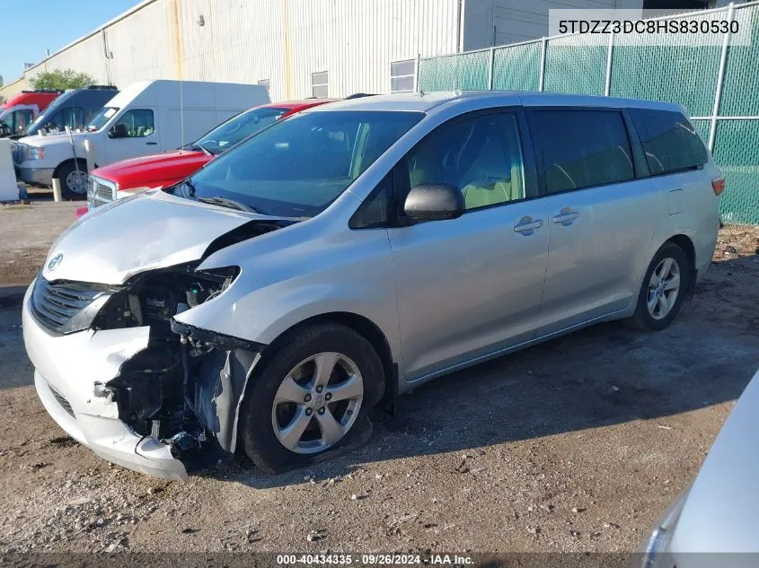 2017 Toyota Sienna VIN: 5TDZZ3DC8HS830530 Lot: 40434335