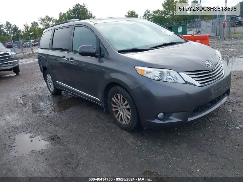 5TDYZ3DC3HS818698 2017 Toyota Sienna Xle 8 Passenger