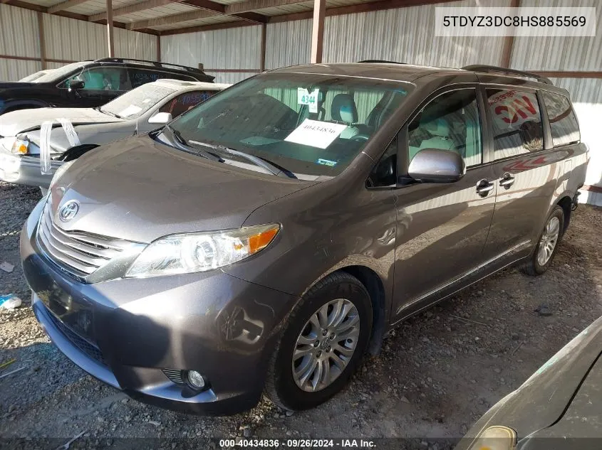 5TDYZ3DC8HS885569 2017 Toyota Sienna Xle/Limited