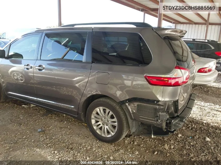 5TDYZ3DC8HS885569 2017 Toyota Sienna Xle/Limited