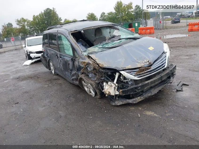 5TDKZ3DC1HS843587 2017 Toyota Sienna Le 8 Passenger