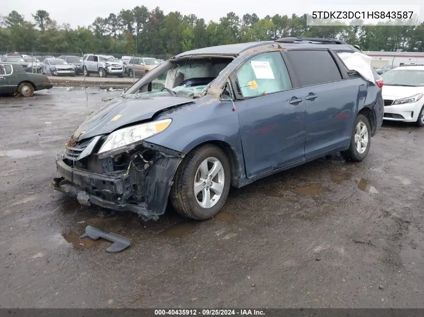 5TDKZ3DC1HS843587 2017 Toyota Sienna Le 8 Passenger