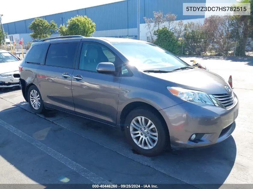 5TDYZ3DC7HS782515 2017 Toyota Sienna Xle 8 Passenger