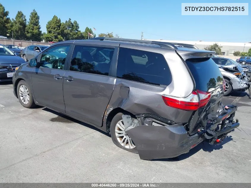 5TDYZ3DC7HS782515 2017 Toyota Sienna Xle 8 Passenger