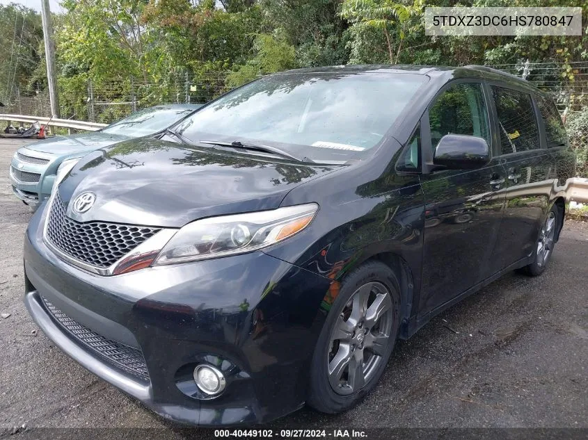 5TDXZ3DC6HS780847 2017 Toyota Sienna Se Premium 8 Passenger