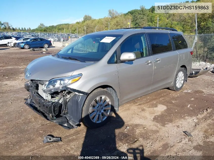 2017 Toyota Sienna Limited Premium 7 Passenger VIN: 5TDDZ3DC7HS159863 Lot: 40452369