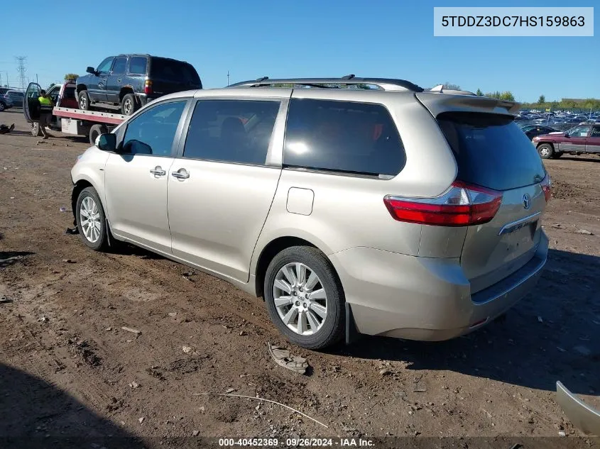 5TDDZ3DC7HS159863 2017 Toyota Sienna Limited Premium 7 Passenger