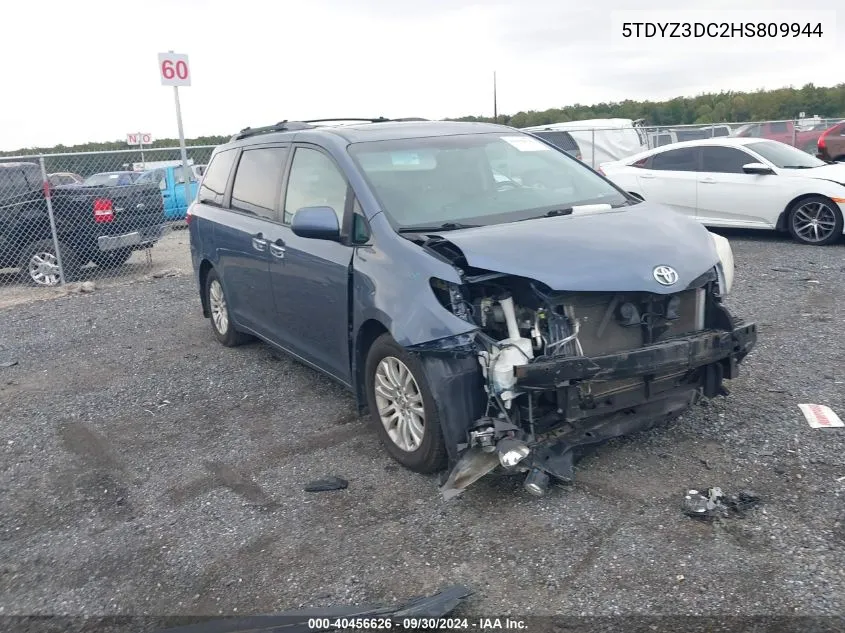 2017 Toyota Sienna Xle 8 Passenger VIN: 5TDYZ3DC2HS809944 Lot: 40456626