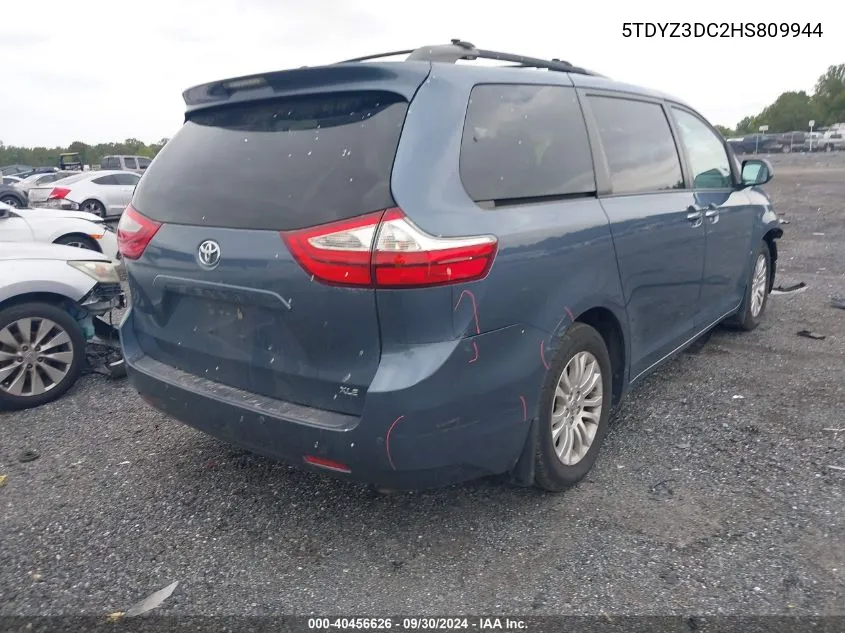 2017 Toyota Sienna Xle 8 Passenger VIN: 5TDYZ3DC2HS809944 Lot: 40456626