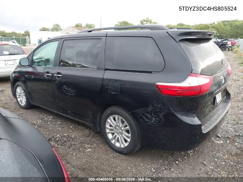 5TDYZ3DC4HS805524 2017 Toyota Sienna Xle/Limited