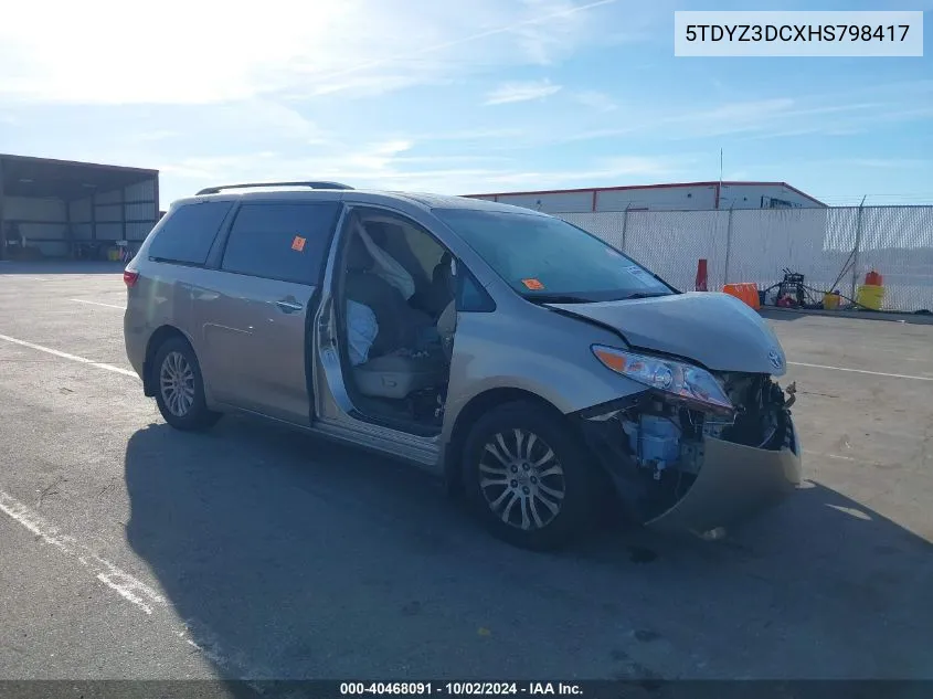 2017 Toyota Sienna Xle 8 Passenger VIN: 5TDYZ3DCXHS798417 Lot: 40468091