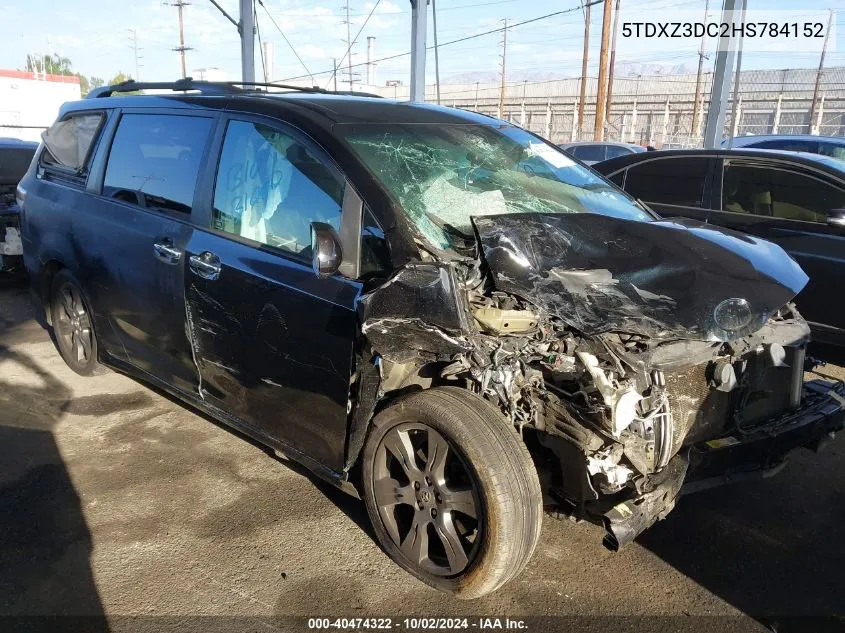 5TDXZ3DC2HS784152 2017 Toyota Sienna Se 8 Passenger