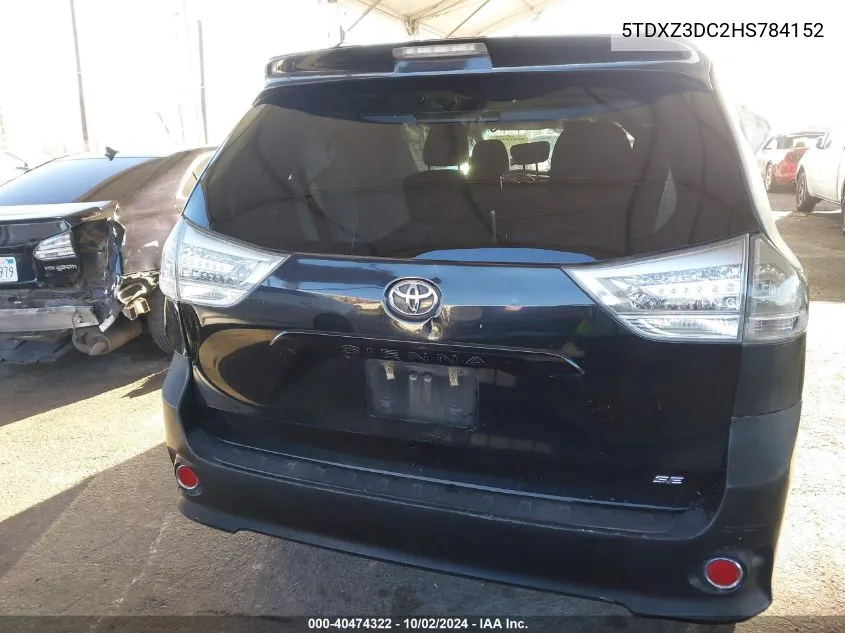 5TDXZ3DC2HS784152 2017 Toyota Sienna Se 8 Passenger