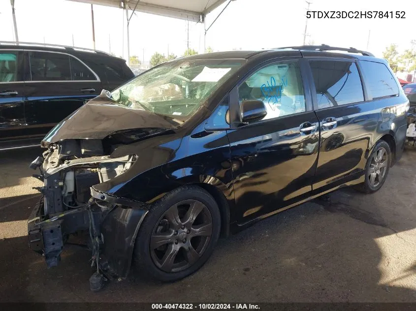 5TDXZ3DC2HS784152 2017 Toyota Sienna Se 8 Passenger