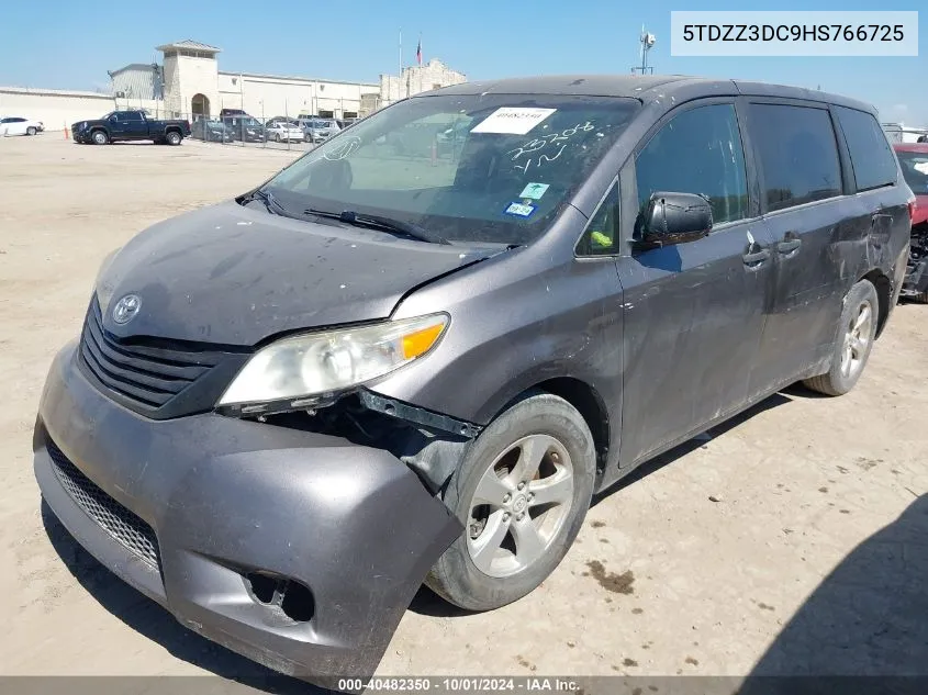 2017 Toyota Sienna VIN: 5TDZZ3DC9HS766725 Lot: 40482350