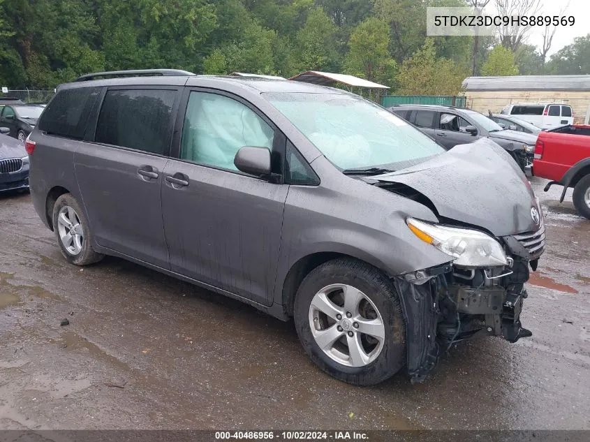 2017 Toyota Sienna Le 8 Passenger VIN: 5TDKZ3DC9HS889569 Lot: 40486956