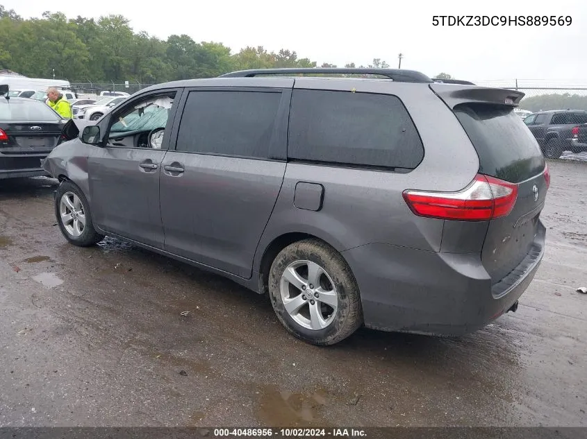 2017 Toyota Sienna Le 8 Passenger VIN: 5TDKZ3DC9HS889569 Lot: 40486956