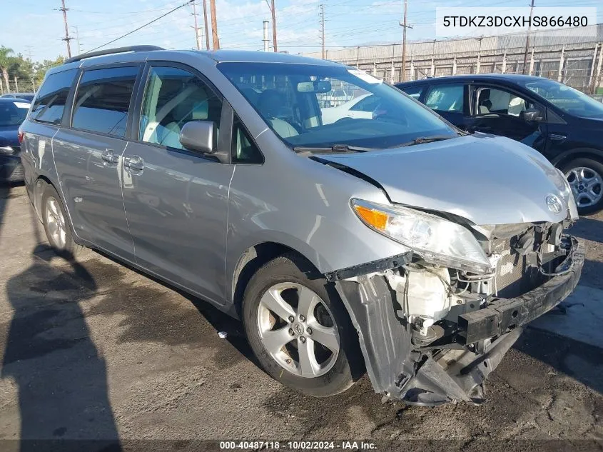 2017 Toyota Sienna Le 8 Passenger VIN: 5TDKZ3DCXHS866480 Lot: 40487118