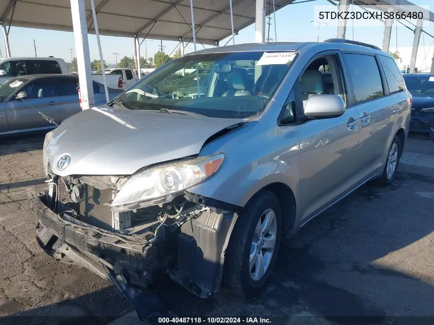 5TDKZ3DCXHS866480 2017 Toyota Sienna Le 8 Passenger