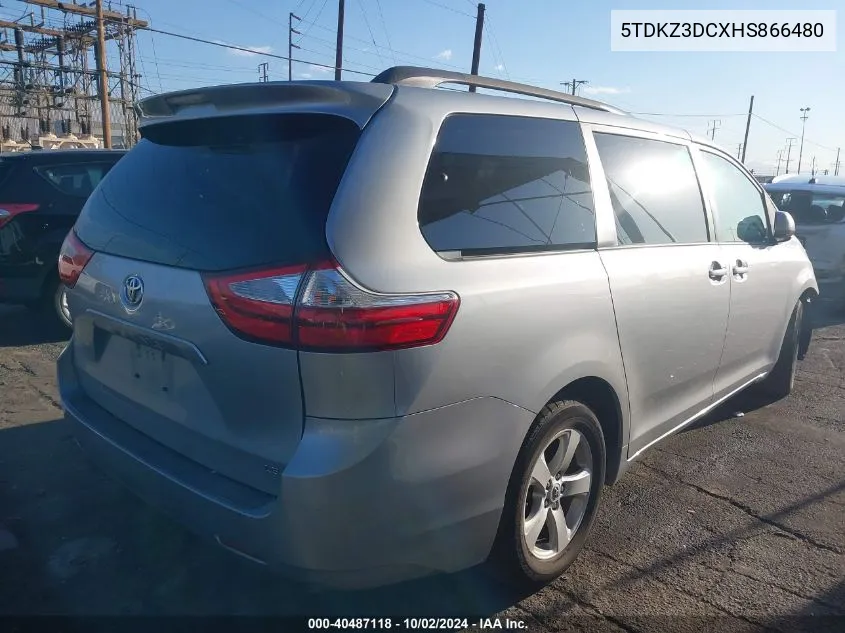 5TDKZ3DCXHS866480 2017 Toyota Sienna Le 8 Passenger