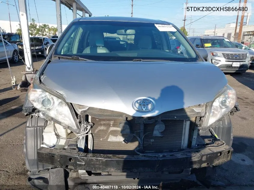 5TDKZ3DCXHS866480 2017 Toyota Sienna Le 8 Passenger