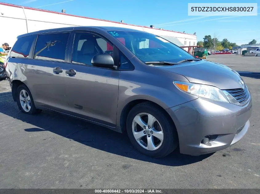 2017 Toyota Sienna L 7 Passenger VIN: 5TDZZ3DCXHS830027 Lot: 40508442