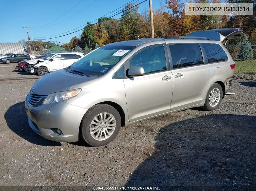 2017 Toyota Sienna Xle 8 Passenger VIN: 5TDYZ3DC2HS833614 Lot: 40555911