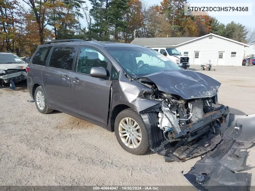 5TDYZ3DC3HS794368 2017 Toyota Sienna Xle/Limited