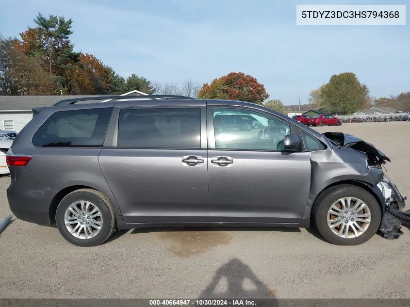 5TDYZ3DC3HS794368 2017 Toyota Sienna Xle/Limited